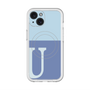 スリムプロテクションプレミアムケース with MagSafe［ オリジナル - initial two tone - U blue ］