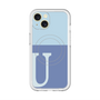 スリムプロテクションプレミアムケース with MagSafe［ オリジナル - initial two tone - U blue ］