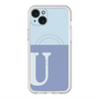 スリムプロテクションプレミアムケース with MagSafe［ オリジナル - initial two tone - U blue ］
