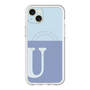 スリムプロテクションプレミアムケース with MagSafe［ オリジナル - initial two tone - U blue ］