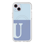 スリムプロテクションプレミアムケース with MagSafe［ オリジナル - initial two tone - U blue ］