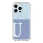 スリムプロテクションプレミアムケース with MagSafe［ オリジナル - initial two tone - U blue ］