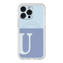スリムプロテクションプレミアムケース with MagSafe［ オリジナル - initial two tone - U blue ］