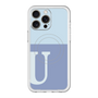 スリムプロテクションプレミアムケース with MagSafe［ オリジナル - initial two tone - U blue ］