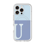 スリムプロテクションプレミアムケース with MagSafe［ オリジナル - initial two tone - U blue ］