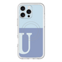 スリムプロテクションプレミアムケース with MagSafe［ オリジナル - initial two tone - U blue ］