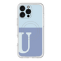 スリムプロテクションプレミアムケース with MagSafe［ オリジナル - initial two tone - U blue ］