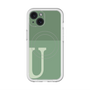 スリムプロテクションプレミアムケース with MagSafe［ オリジナル - initial two tone - U green ］