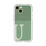スリムプロテクションプレミアムケース with MagSafe［ オリジナル - initial two tone - U green ］