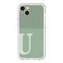 スリムプロテクションプレミアムケース with MagSafe［ オリジナル - initial two tone - U green ］