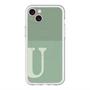 スリムプロテクションプレミアムケース with MagSafe［ オリジナル - initial two tone - U green ］