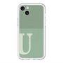 スリムプロテクションプレミアムケース with MagSafe［ オリジナル - initial two tone - U green ］
