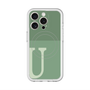スリムプロテクションプレミアムケース with MagSafe［ オリジナル - initial two tone - U green ］