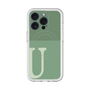 スリムプロテクションプレミアムケース with MagSafe［ オリジナル - initial two tone - U green ］