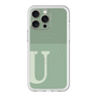 スリムプロテクションプレミアムケース with MagSafe［ オリジナル - initial two tone - U green ］