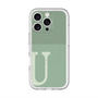 スリムプロテクションプレミアムケース with MagSafe［ オリジナル - initial two tone - U green ］