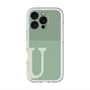 スリムプロテクションプレミアムケース with MagSafe［ オリジナル - initial two tone - U green ］