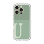 スリムプロテクションプレミアムケース with MagSafe［ オリジナル - initial two tone - U green ］