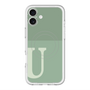 スリムプロテクションプレミアムケース with MagSafe［ オリジナル - initial two tone - U green ］