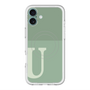 スリムプロテクションプレミアムケース with MagSafe［ オリジナル - initial two tone - U green ］