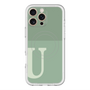 スリムプロテクションプレミアムケース with MagSafe［ オリジナル - initial two tone - U green ］