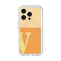 スリムプロテクションプレミアムケース with MagSafe［ オリジナル - initial two tone - V orange ］