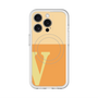 スリムプロテクションプレミアムケース with MagSafe［ オリジナル - initial two tone - V orange ］