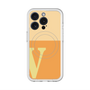 スリムプロテクションプレミアムケース with MagSafe［ オリジナル - initial two tone - V orange ］