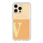 スリムプロテクションプレミアムケース with MagSafe［ オリジナル - initial two tone - V orange ］