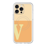 スリムプロテクションプレミアムケース with MagSafe［ オリジナル - initial two tone - V orange ］