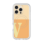 スリムプロテクションプレミアムケース with MagSafe［ オリジナル - initial two tone - V orange ］