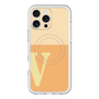 スリムプロテクションプレミアムケース with MagSafe［ オリジナル - initial two tone - V orange ］