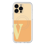 スリムプロテクションプレミアムケース with MagSafe［ オリジナル - initial two tone - V orange ］