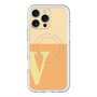 スリムプロテクションプレミアムケース with MagSafe［ オリジナル - initial two tone - V orange ］