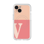 スリムプロテクションプレミアムケース with MagSafe［ オリジナル - initial two tone - V pink ］