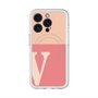 スリムプロテクションプレミアムケース with MagSafe［ オリジナル - initial two tone - V pink ］