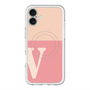 スリムプロテクションプレミアムケース with MagSafe［ オリジナル - initial two tone - V pink ］