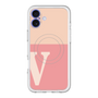 スリムプロテクションプレミアムケース with MagSafe［ オリジナル - initial two tone - V pink ］