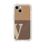 スリムプロテクションプレミアムケース with MagSafe［ オリジナル - initial two tone - V brown ］