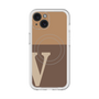 スリムプロテクションプレミアムケース with MagSafe［ オリジナル - initial two tone - V brown ］
