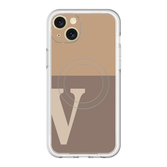 スリムプロテクションプレミアムケース with MagSafe［ オリジナル - initial two tone - V brown ］