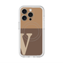 スリムプロテクションプレミアムケース with MagSafe［ オリジナル - initial two tone - V brown ］
