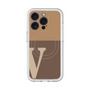 スリムプロテクションプレミアムケース with MagSafe［ オリジナル - initial two tone - V brown ］