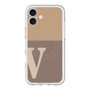 スリムプロテクションプレミアムケース with MagSafe［ オリジナル - initial two tone - V brown ］