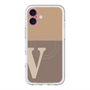 スリムプロテクションプレミアムケース with MagSafe［ オリジナル - initial two tone - V brown ］