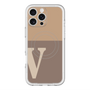 スリムプロテクションプレミアムケース with MagSafe［ オリジナル - initial two tone - V brown ］
