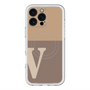 スリムプロテクションプレミアムケース with MagSafe［ オリジナル - initial two tone - V brown ］