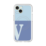 スリムプロテクションプレミアムケース with MagSafe［ オリジナル - initial two tone - V blue ］