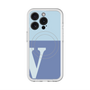 スリムプロテクションプレミアムケース with MagSafe［ オリジナル - initial two tone - V blue ］