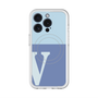 スリムプロテクションプレミアムケース with MagSafe［ オリジナル - initial two tone - V blue ］